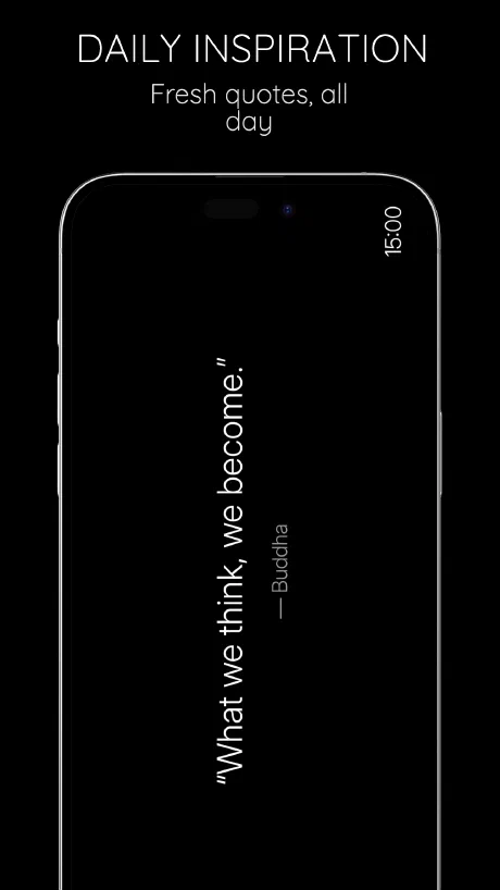 StandBy daily inspiration screen showing a motivational quote on Android